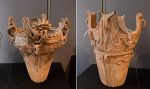 火焔、王冠型 縄文最大土器に注目　新見・猪風来美術館で企画展