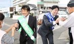 コロナや豪雨、２陣営舌戦熱く　岡山県知事選、告示後初の週末