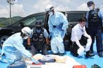 炎天下 車内放置された子ども救え　赤磐で県遊技業組合支部など訓練