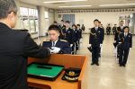 困難に立ち向かう警察官に　岡山県警察学校で初任科卒業式
