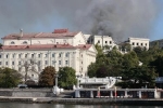 黒海艦隊司令部にミサイル　建物損傷、ロシア軍１人不明