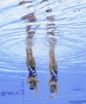 ＡＳデュエットで２２年ぶりＶ　世界水泳、安永・比嘉ペア