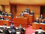 少子化対策 知事「不退転の覚悟」　岡山県議会開会 １０６議案上程