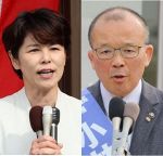 笠岡市長選告示 現新２人が立候補　市議選も、１４日投開票