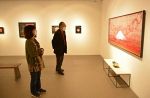 赤富士やフクロウ描いた４０点　洋画家・小川さん 浅口で個展