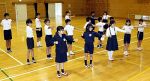 お弓神事、鯛網の動きで健康に　福山・鞆の浦学園児童が体操考案