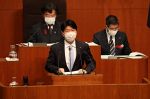 知事「コロナ対策に万全期す」　岡山県議会で３期目の所信を表明