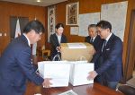 五月工建と協力会社がマスク寄贈　２万７千枚調達 美作、津山の高校に