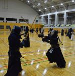 競技力、指導力向上へ合同稽古　東備３剣道連盟、剣士ら１２０人