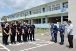 ウクライナ警察、震災遺構を視察　日本で研修、福島県の小学校に