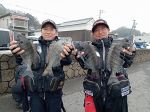 瀬戸内・前島で寒チヌ釣り　４０センチ弱ポツリポツリ