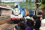トーマス号は根強い人気　復旧途上の大井川鉄道