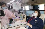 岡山中央署員有志が献血に協力　「困っている人に届いて」