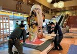 平櫛田中の鏡獅子 東京から井原へ　２月７日、美術館でお披露目
