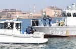 水際のテロ対策強化へ訓練　水島港で海保や県警、連携確認