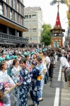 祇園祭の鉾「曳き初め」　巡行控え、京都市の中心部