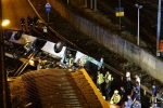 伊ベネチアでバス事故２１人死亡　高架橋から１０ｍ落下、炎上