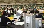 県議選と岡山市議選 開票作業進む　県内１６カ所