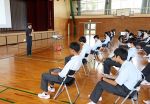豪雨被災生徒支援の高木教諭講演　矢掛高で５年前の状況学ぶ授業