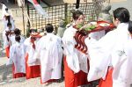 大祭奉仕や豊栄舞 日本の伝統学ぶ　早島・鶴崎神社 巫女体験に１８人