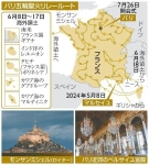 パリ聖火、１万人でリレー　世界遺産や海外領土も巡る