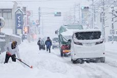 寒波に大雪 岡山と真庭で２人死亡　津山は史上最大４６センチ積雪