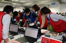 集中豪雨想定 災害時の手順確認　岡山県と関係機関 合同で対応訓練