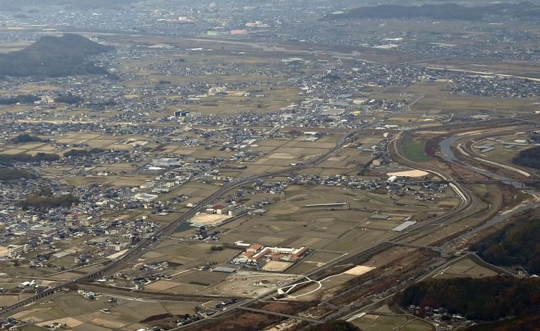 西日本豪雨で大きな浸水被害を受けた倉敷市真備町地区＝２０２３年１１月