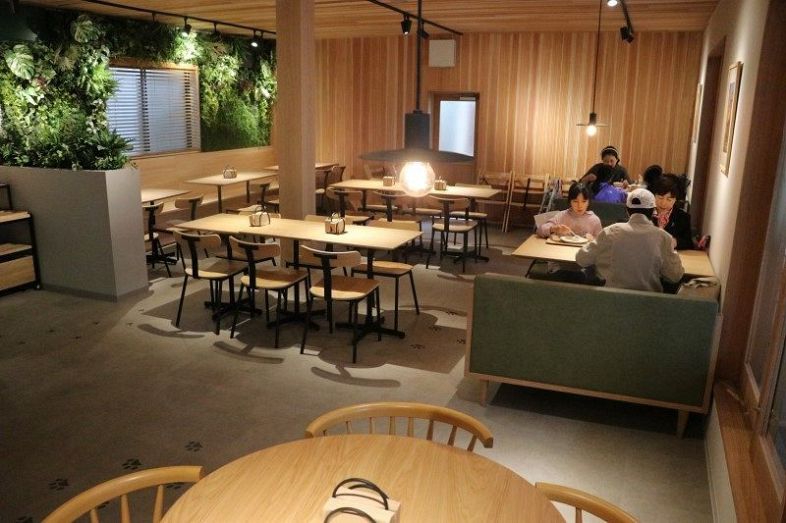 木を基調にしたデザインに生まれ変わった食堂