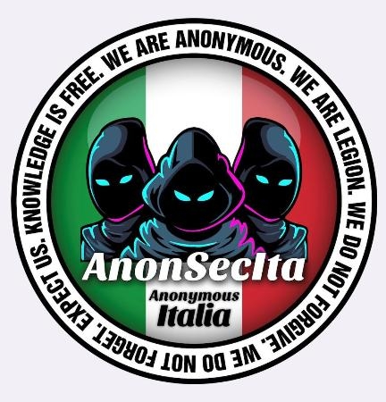 　国際的ハッカー集団「アノニマス」のイタリア拠点グループのロゴ