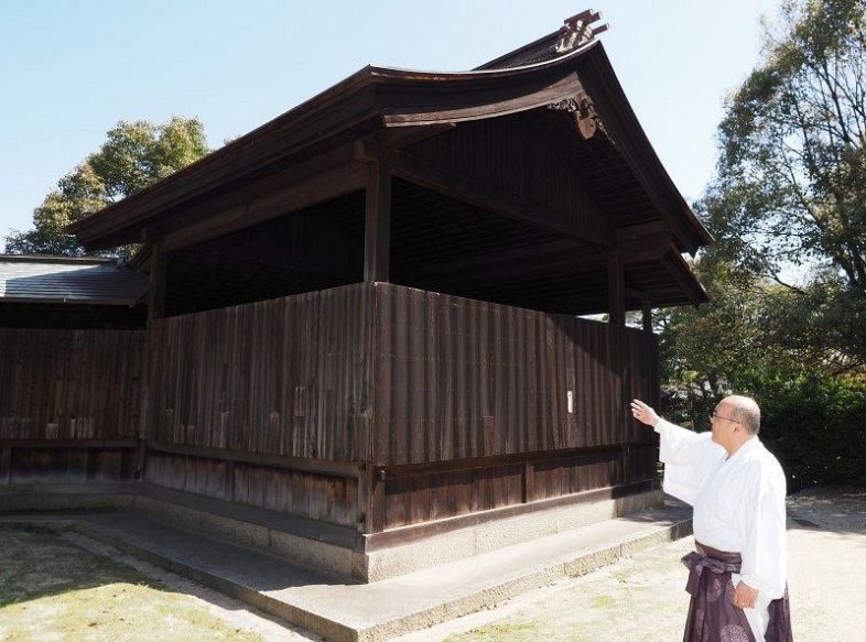 太閤見た？消失の「松竹」復元へ　福山・沼名前神社の能舞台