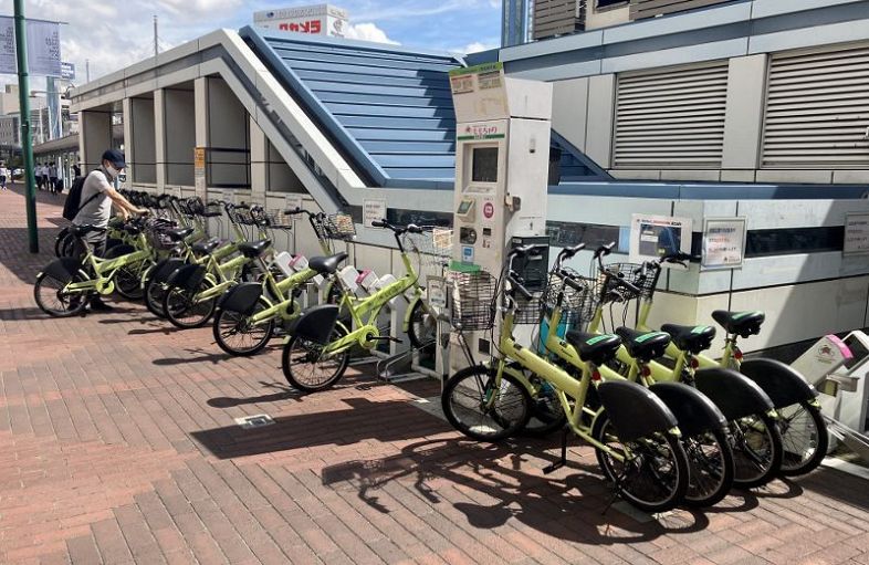 市中心部で展開する貸自転車「ももちゃり」