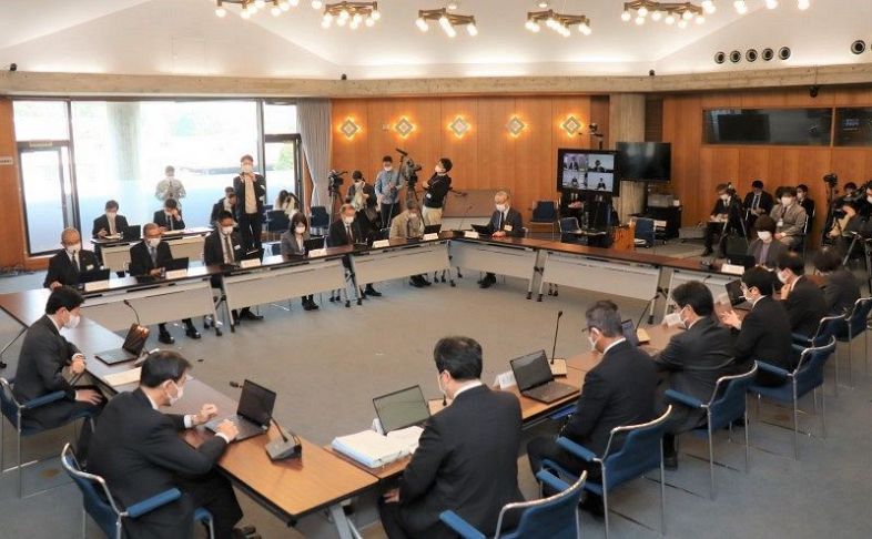 新型コロナウイルス対応を協議する岡山県の対策本部会議