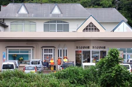 　クマが侵入したとの通報があった観光施設「月うさぎの里」＝１９日午後、石川県加賀市