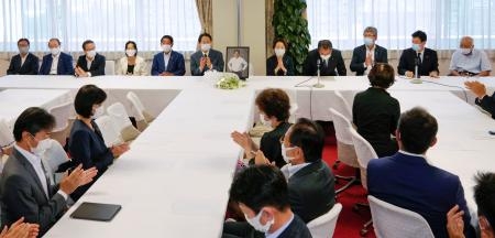 　２０２２年７月、東京・永田町の自民党本部で開かれた安倍派の総会