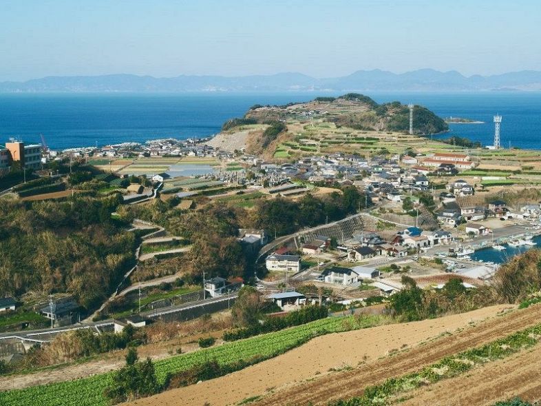 棚畑と海が望める長崎県旧南串山町（仁科さん撮影）