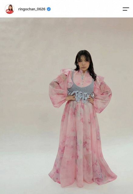 どんどん綺麗になってく」りんごちゃん、ピンク衣装まとった全身