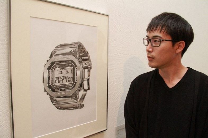 精密鉛筆画　女優さん　額縁付　インテリアに ルイ14世 銀 F0号 180×140mm 油彩額縁 (f0) 木製(南洋材