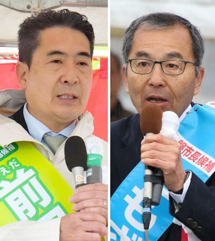 赤磐市長選告示 現新２人が立候補　市議選は計２５人 ２３日に投開票