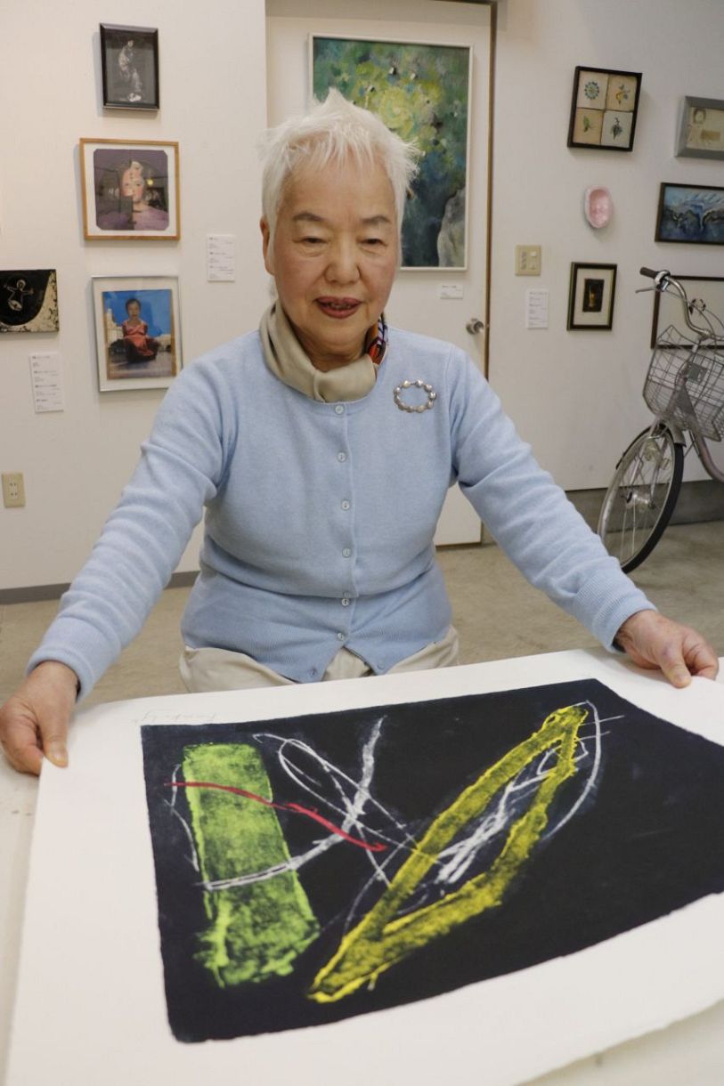 保田扶佐子さん 年男年女】保田扶佐子さん（83）＝画家・版画家 津山市押入：山陽