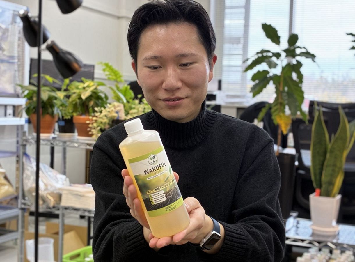 WAKUが次世代農業資材製品化 植物の成長促し猛暑耐性向上：山陽