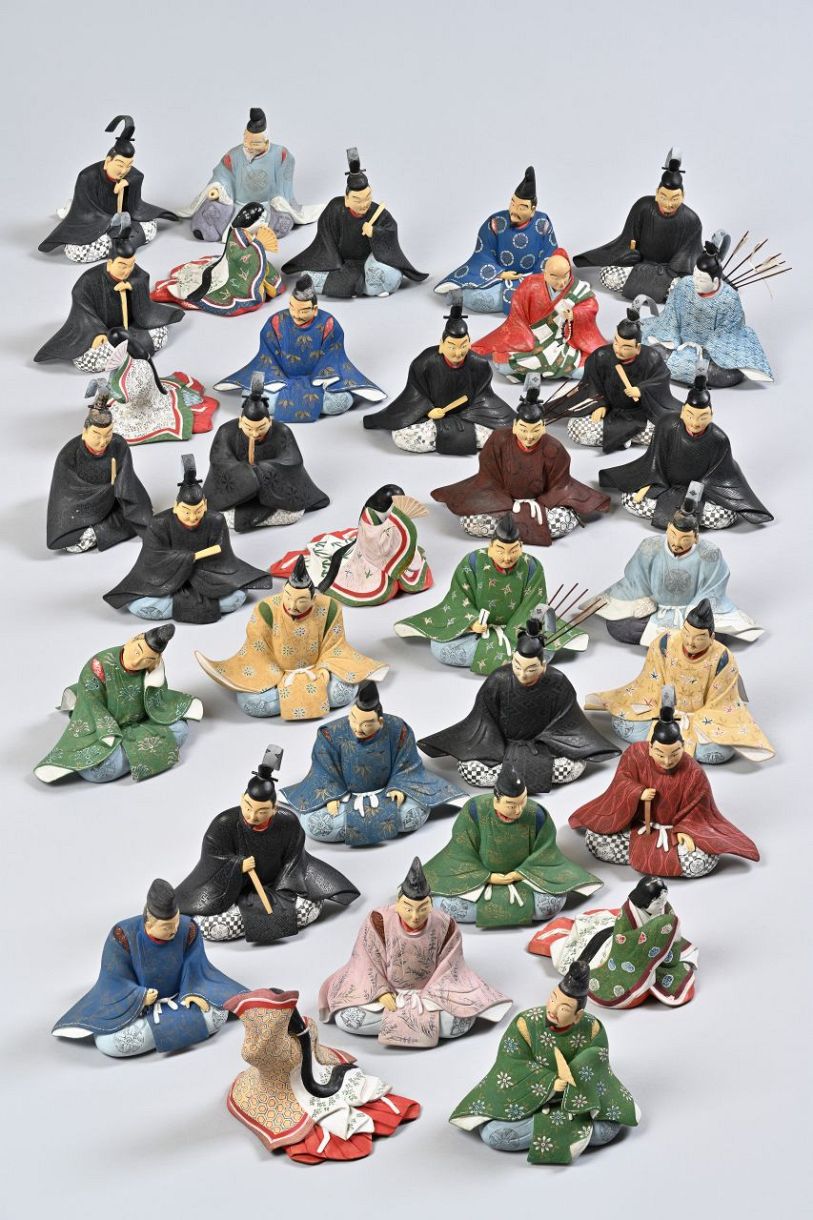 池田家ゆかりの彩色備前「三十六歌仙」公開へ 3月、岡山県立博物館