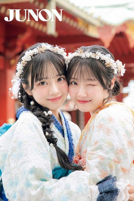 【CUTIE STREET】増田彩乃・川本笑瑠ペアチェキ CUTIE STREET川本笑瑠＆増田彩乃、メンカラ浴衣で神田明神へ