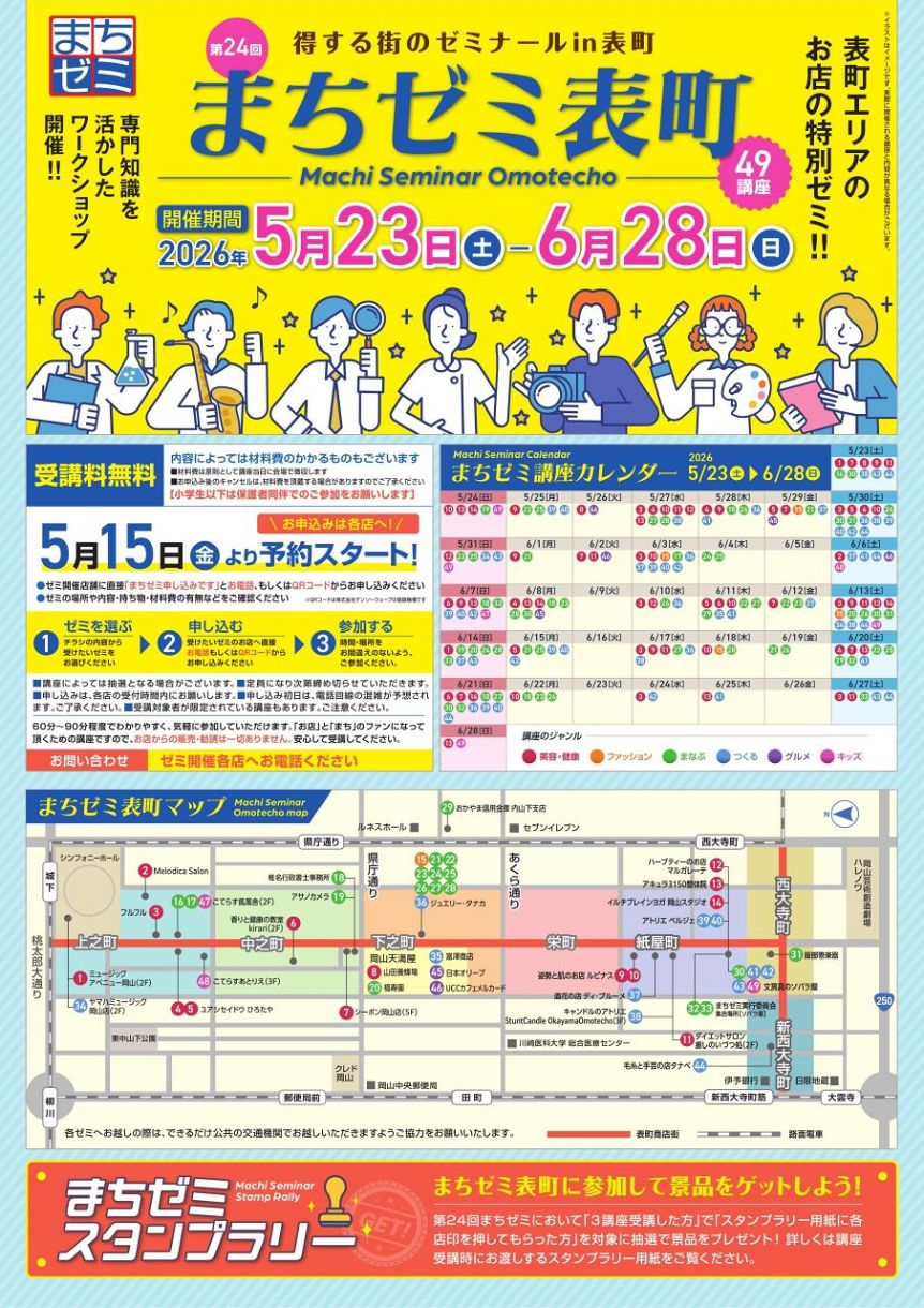 商店主らが専門知識を伝授 岡山・表町商店街 28日まで「まちゼミ