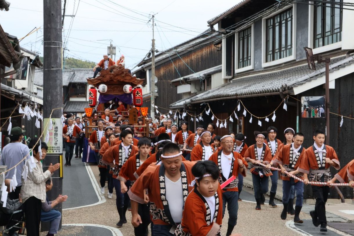 「津山まつり」大隅神社皮切りに開幕　だんじり勇壮に練る