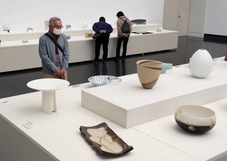 人間国宝伊勢崎淳個展開催作品図録、岡山天満屋デパート美術画廊