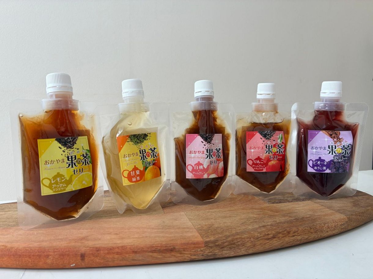 お茶と果物組み合わせた飲むゼリー エリムス、アップサイクル商品発売