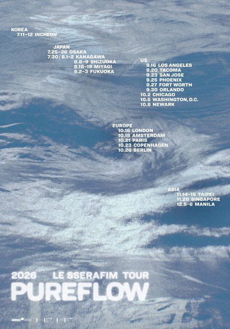LE SSERAFIM、2度目のワールドツアー開催決定 日本では5都市11公演実施