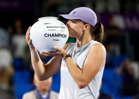 シフィオンテクが優勝 女子テニス韓国オープン：山陽新聞デジタル