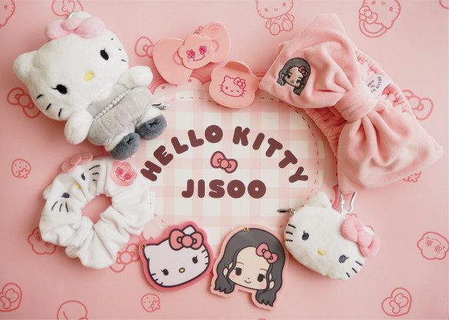 2点セット キーホルダー ハローキティぬいぐるみ ジス BLACKPINK BLACKPINK ピンク系 2点 キーホルダー ハローキティぬいぐるみ ジス アイドル